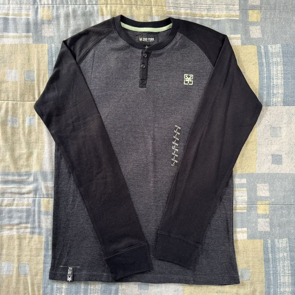 Zoo York Black Long Sleeve Solid T-Shirt Men's Large